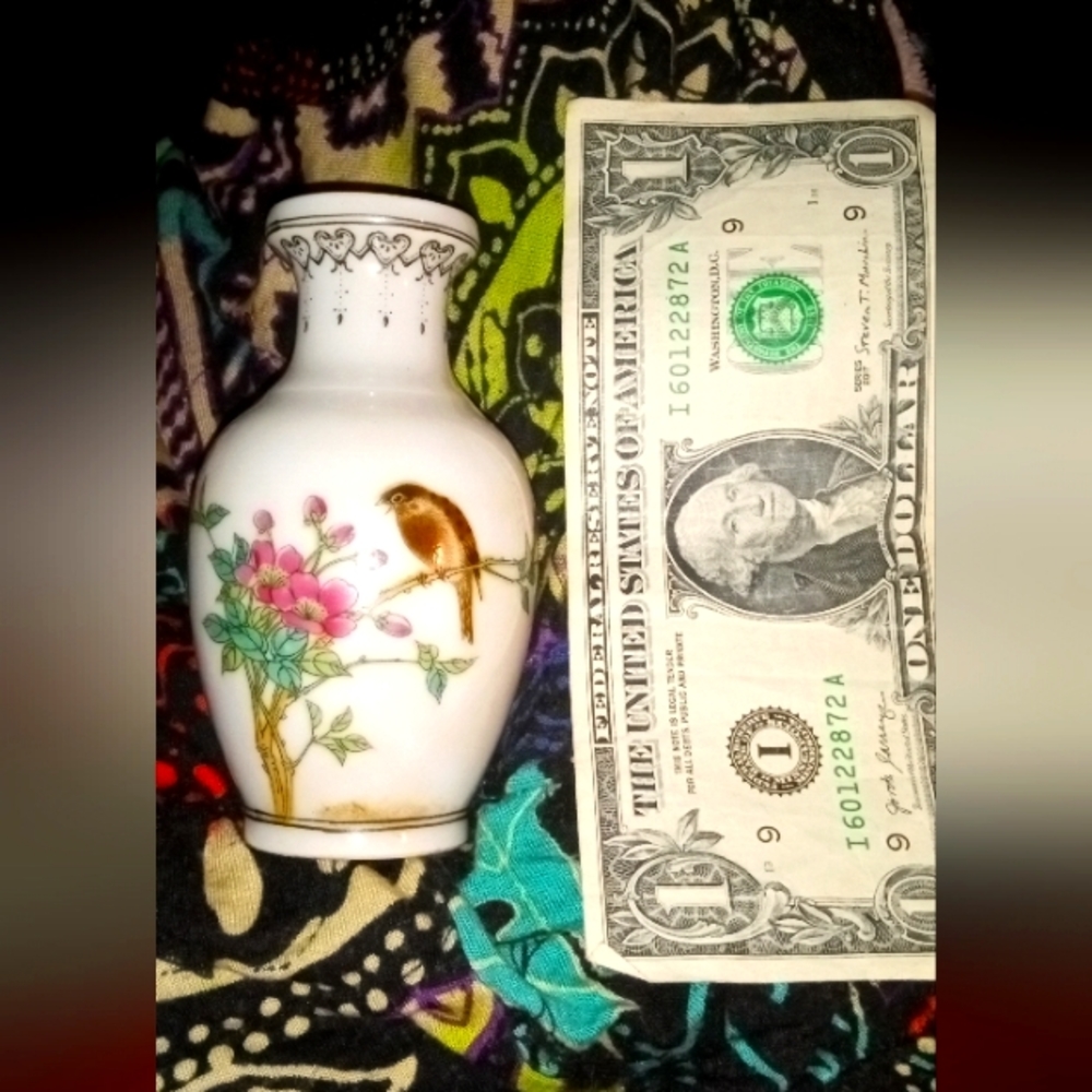 Hand painted tiny vase
